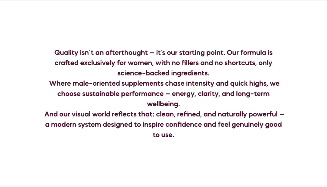 Power Woman brand book page